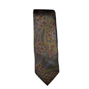 Coach Paisley Thick Silk Tie, 4” Wide